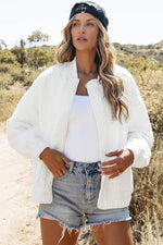 Load image into Gallery viewer, White Floral Quilted Jacket - Fashion Queen - 11