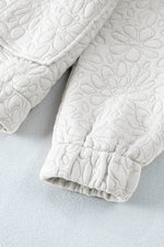 Load image into Gallery viewer, White Floral Quilted Jacket - Fashion Queen - 19