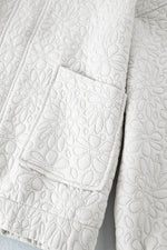 Load image into Gallery viewer, White Floral Quilted Jacket - Fashion Queen - 20