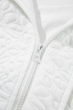 Load image into Gallery viewer, White Floral Quilted Jacket - Fashion Queen - 24