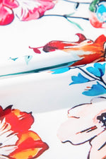 Load image into Gallery viewer, White Floral Square Neck Puff Sleeve Flowy Plus Size Midi Dress - Fashion Queen - 12