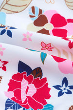 Load image into Gallery viewer, White Frill Mock Neck Sleeveless Tiered Floral Dress - Fashion Queen - 19