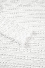 Load image into Gallery viewer, White Knit Jacquard Slim Fit Top - Fashion Queen - 14