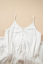 Load image into Gallery viewer, White Lace Spaghetti Strap V Neck Loose Fit Romper - Fashion Queen - 18