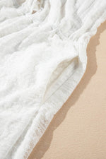 Load image into Gallery viewer, White Lace Spaghetti Strap V Neck Loose Fit Romper - Fashion Queen - 22
