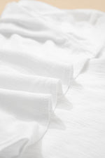 Load image into Gallery viewer, White Layered Ruffle Short Sleeve Round Neck Top - Fashion Queen - 16