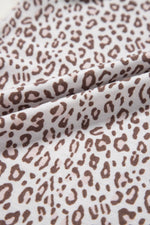 Load image into Gallery viewer, White Leopard Print Long Sleeve and Pants Pajamas Set - Fashion Queen - 11