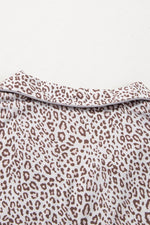 Load image into Gallery viewer, White Leopard Print Long Sleeve and Pants Pajamas Set - Fashion Queen - 13
