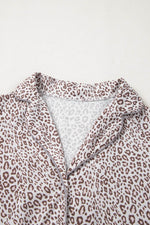 Load image into Gallery viewer, White Leopard Print Long Sleeve and Pants Pajamas Set - Fashion Queen - 7