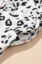 Load image into Gallery viewer, White Leopard Print Notch V Neck Loose Fit Maxi Dress - Fashion Queen - 11