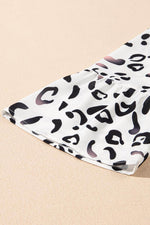 Load image into Gallery viewer, White Leopard Print Notch V Neck Loose Fit Maxi Dress - Fashion Queen - 12