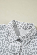Load image into Gallery viewer, White Leopard Printed Flap Pocket Denim Jacket - Fashion Queen - 10
