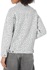Load image into Gallery viewer, White Leopard Printed Flap Pocket Denim Jacket - Fashion Queen - 2