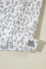 Load image into Gallery viewer, White Leopard Printed Flap Pocket Denim Jacket - Fashion Queen - 7
