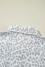 Load image into Gallery viewer, White Leopard Printed Flap Pocket Denim Jacket - Fashion Queen - 9