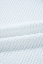 Load image into Gallery viewer, White Leopard Waffle Knit Patchwork Button V Neck Top - Fashion Queen - 11