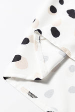 Load image into Gallery viewer, White Polka Dot Print Button Front V Neck Blouse - Fashion Queen - 13