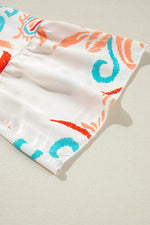 Load image into Gallery viewer, White Printed Tribal Bracelet Sleeve Buttoned Mini Dress - Fashion Queen - 22