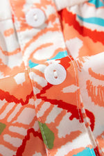 Load image into Gallery viewer, White Printed Tribal Bracelet Sleeve Buttoned Mini Dress - Fashion Queen - 24