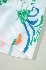 Load image into Gallery viewer, White Printed Tribal Bracelet Sleeve Buttoned Mini Dress - Fashion Queen - 30