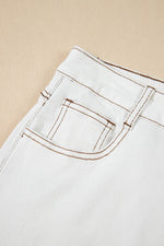 Load image into Gallery viewer, White Raw Hem High Waist Denim Shorts - Fashion Queen - 7