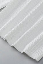 Load image into Gallery viewer, White Round Neck Drop Shoulder Textured Knit Top - Fashion Queen - 10