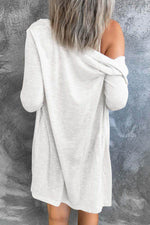 Load image into Gallery viewer, White Solid Color Open-Front Buttons Cardigan - Fashion Queen - 2