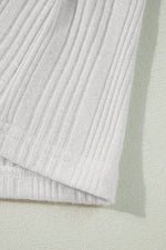 Load image into Gallery viewer, White Solid Color Ribbed Button up Tunic Cardigan - Fashion Queen - 11