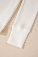 Load image into Gallery viewer, White Solid Color Waffle Half Button Long Sleeve Top - Fashion Queen -  8