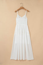 Load image into Gallery viewer, White Spaghetti Straps High Waist Elegant Long Dress - Fashion Queen - 10