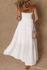 Load image into Gallery viewer, White Spaghetti Straps High Waist Elegant Long Dress - Fashion Queen - 2