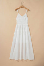 Load image into Gallery viewer, White Spaghetti Straps High Waist Elegant Long Dress - Fashion Queen - 9