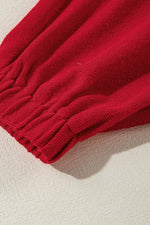 Load image into Gallery viewer, White Striped Color Block Collared V Neck Oversized Sweatshirt - Fashion Queen - 17