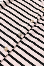 Load image into Gallery viewer, White Striped Print Sleeveless Buttoned Maxi Dress - Fashion Queen - 15