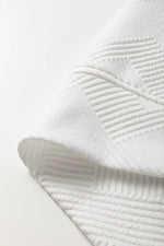 Load image into Gallery viewer, White Textured Half Zip Collared Cap Sleeve Mini Dress - Fashion Queen - 10