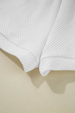 Load image into Gallery viewer, White Textured Half Zip Tank Top Drawstring Shorts Set - Fashion Queen - 21