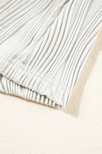 Load image into Gallery viewer, White Textured Wavy Round Neck Long Sleeve Top - Fashion Queen - 15