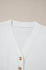 Load image into Gallery viewer, White V Neck Buttoned Sweater Vest - Fashion Queen - 18
