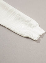 Load image into Gallery viewer, White Wavy Texture Drop Shoulder Long Sleeve Top - Fashion Queen - 10