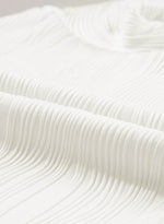 Load image into Gallery viewer, White Wavy Texture Drop Shoulder Long Sleeve Top - Fashion Queen - 11