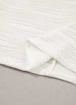 Load image into Gallery viewer, White Wavy Texture Drop Shoulder Long Sleeve Top - Fashion Queen - 9