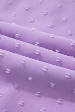 Load image into Gallery viewer, Wisteria Swiss Dot Smocked Frilled Neckline Short Sleeve Plus Size Dress - Fashion Queen - 21