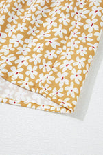 Load image into Gallery viewer, Yellow Floral Short Sleeve V Neck Frilly Tiered Mini Dress - Fashion Queen - 20