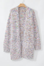 Load image into Gallery viewer, Yellow Multicolor Confetti Open Front Knit Cardigan - Fashion Queen - 3
