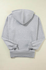 Load image into Gallery viewer, White Fleece Lined Kangaroo Pocket Drawstring Chunky Hoodie - Fashion Queen