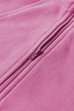 Load image into Gallery viewer, Bonbon Fleece Lined Zip Up Stand Collar Thumbhole Sleeve Sweatshirt - Fashion Queen
