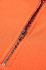 Load image into Gallery viewer, Light Grey Solid Kangaroo Pocket Half Zipper Oversized Hoodie - Fashion Queen