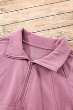 Load image into Gallery viewer, Bonbon Fleece Lined Zip Up Stand Collar Thumbhole Sleeve Sweatshirt - Fashion Queen