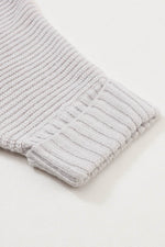 Load image into Gallery viewer, Gray Oversized Fold Over Sleeve Open Front Cardigan - Fashion Queen - 12