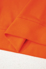 Load image into Gallery viewer, Fiery Red Varsity Striped Detail Drop Shoulder Oversized Sweatshirt - Fashion Queen - 17